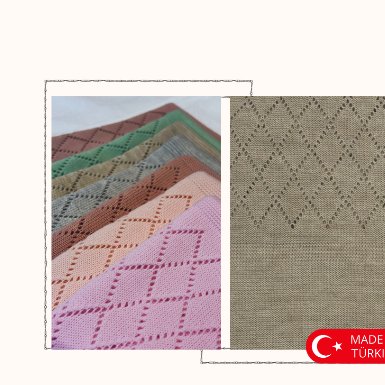 Beige Diamond Comfort Knitted Baby Blanket
