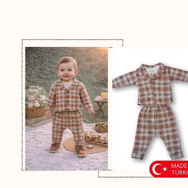 Chestnut Check Mini Suit