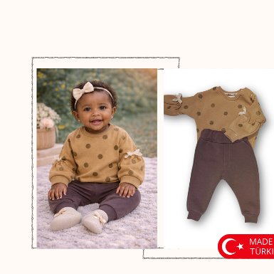 Golden Autumn Polka Lounge Set