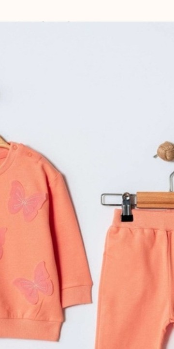 Peachy Butterfly Cozy Set
