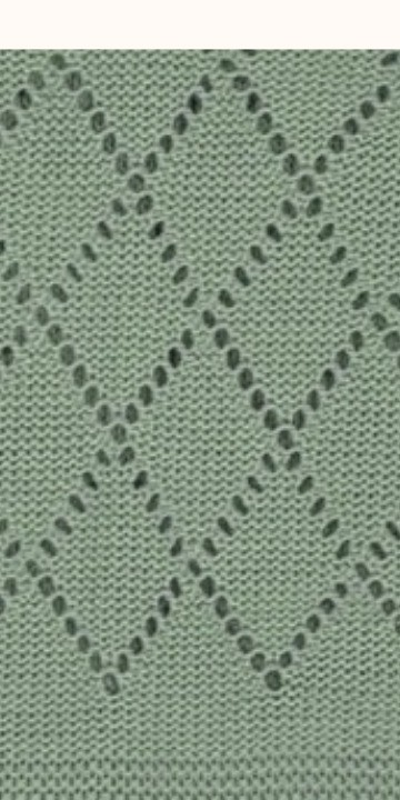 Sage Diamond Comfort Knitted Baby Blanket