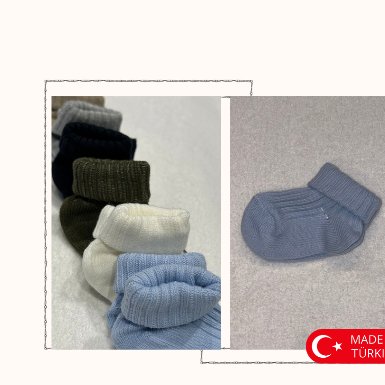 Soft Steps Baby Blue Ribbed Socks