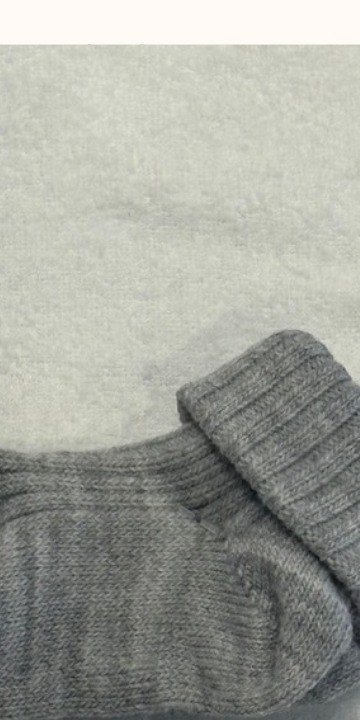 Soft Steps Grey Baby Ribbed Socks