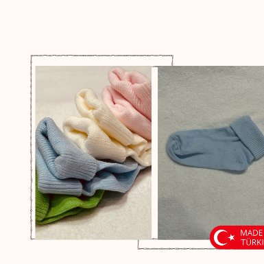 Soft Steps Pastel Baby Blue Baby Socks