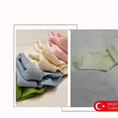Soft Steps Pastel Cream Baby Socks