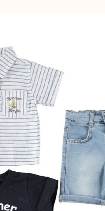 Sunny Days Summer Style Trio Set - Blue and Black