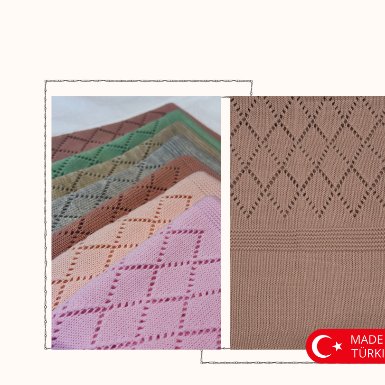Terracotta Diamond Comfort Knitted Baby Blanket