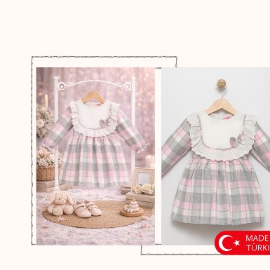 The Pastel Plaid Ruffle Dress